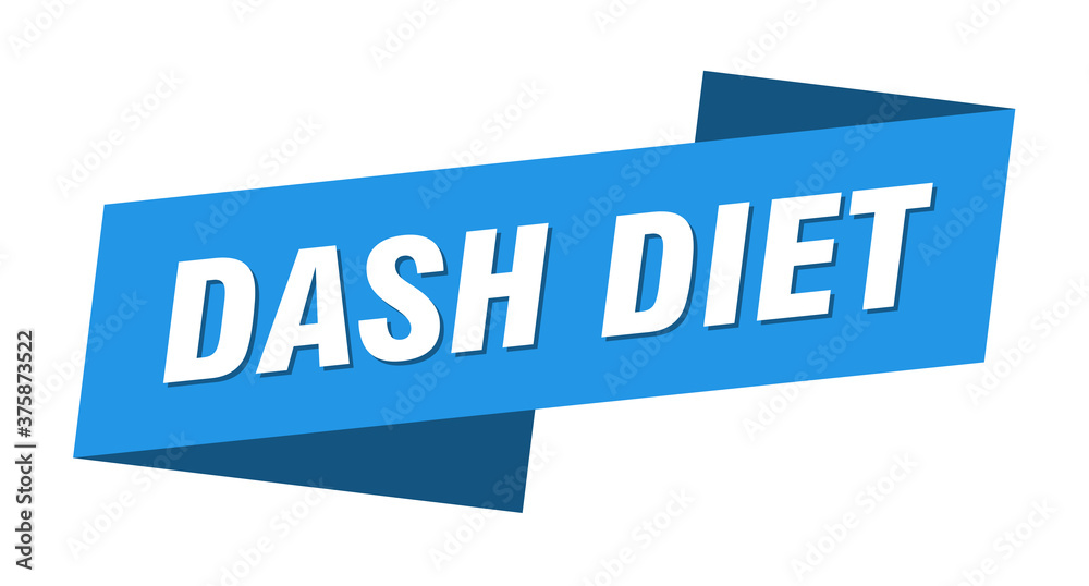 dash diet banner template. ribbon label sign. sticker