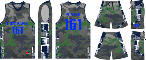  Basketball uniform mock up template design for basketball club Vectors 