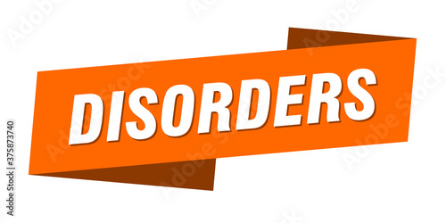 disorders banner template. ribbon label sign. sticker