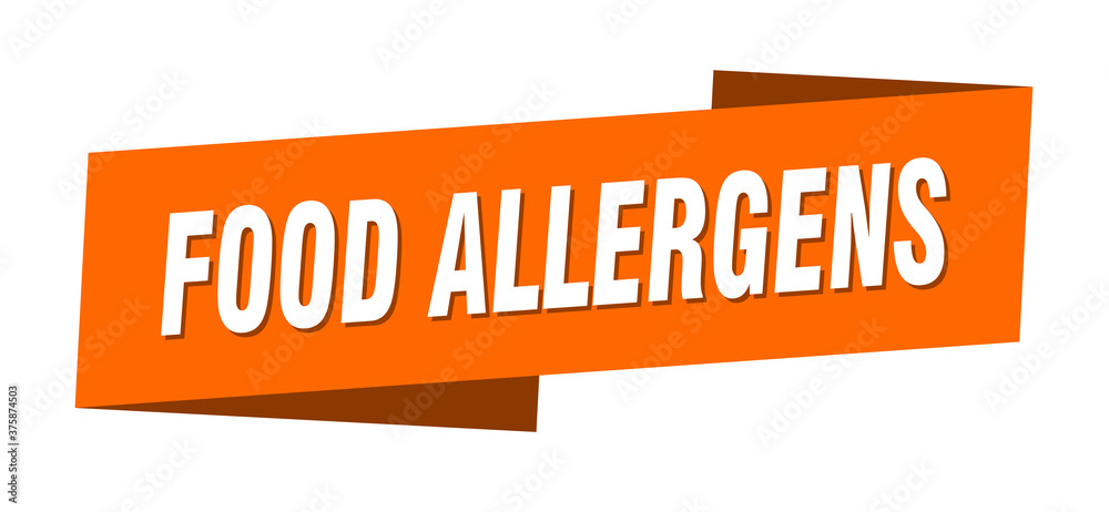 food allergens banner template. ribbon label sign. sticker food allergens banner template. ribbon label sign. sticker