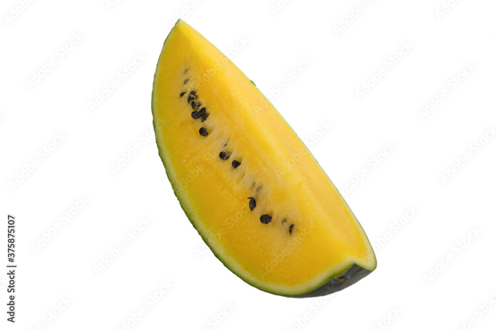 Yellow watermelon isolated. Yellow watermelon isolated.