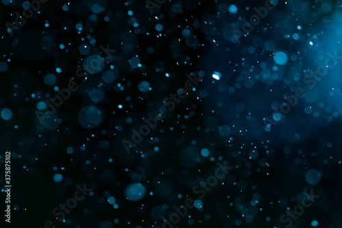 Abstract blur blue bokeh banner background photo