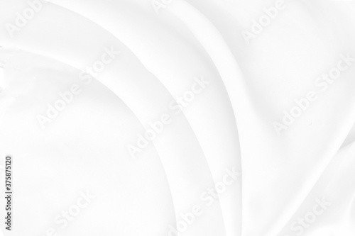 White cloth background abstract with soft waves.