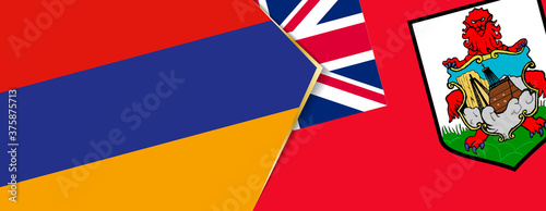 Armenia and Bermuda flags, two vector flags.