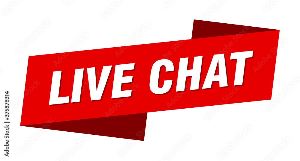 live chat banner template. ribbon label sign. sticker live chat banner template. ribbon label sign. sticker