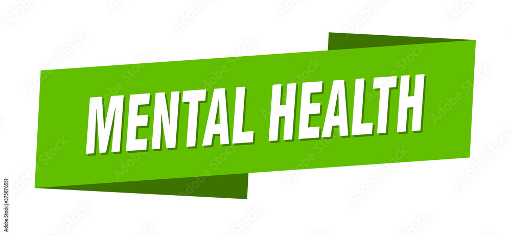 mental health banner template. ribbon label sign. sticker mental health banner template. ribbon label sign. sticker