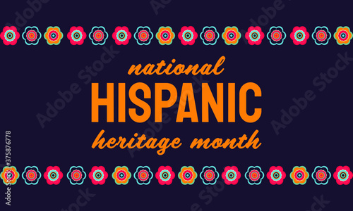 Hispanic Heritage Month poster, card, background 