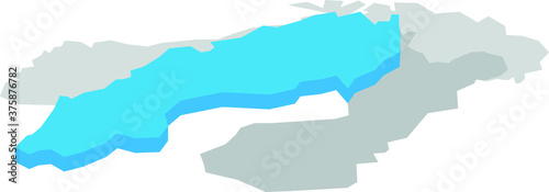 3D isometric map over Sweden with Finland and Norway in grey background.