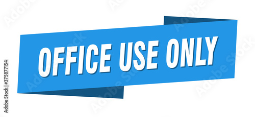 office use only banner template. ribbon label sign. sticker