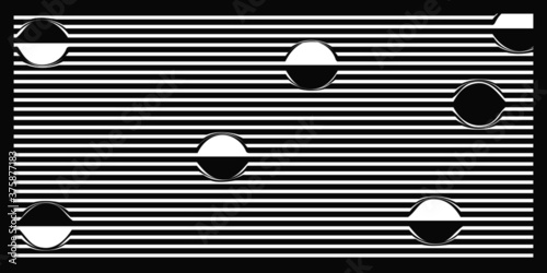 Abstract black and white wave patterns