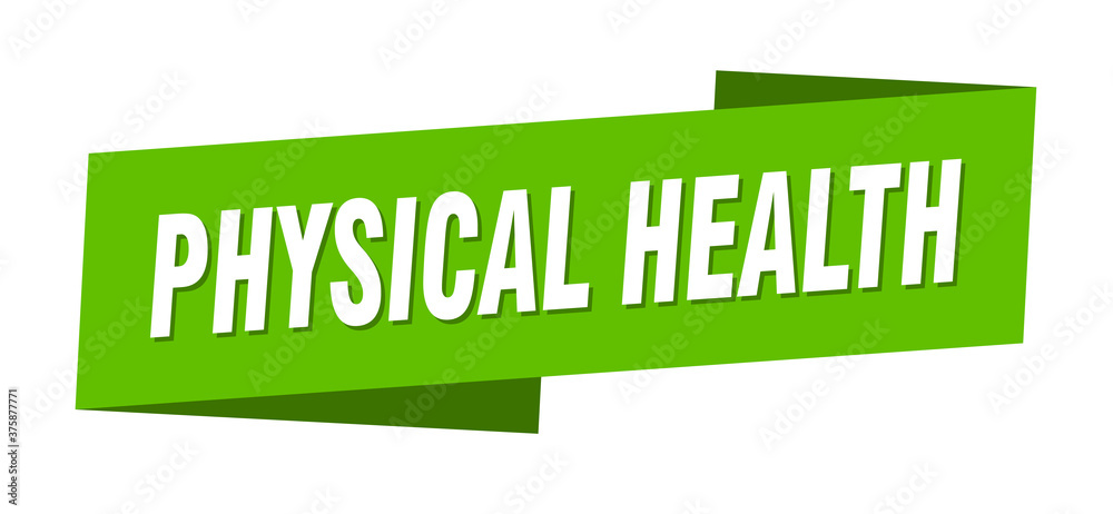 physical health banner template. ribbon label sign. sticker
