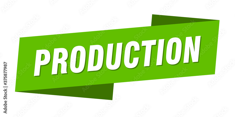 production banner template. ribbon label sign. sticker production banner template. ribbon label sign. sticker