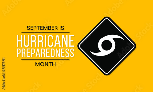 Vector illustration on the theme of National Hurricane preparedness month observed each year during the month of September.