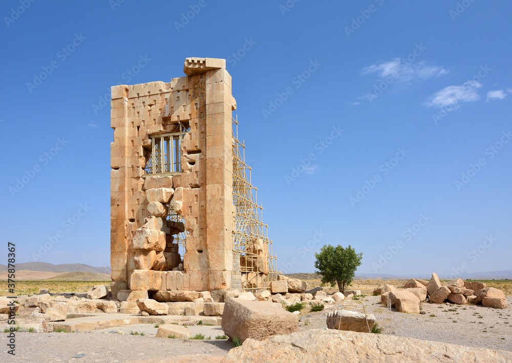 Zendan ruins, Pasargadae, Pars, Iran,Unesco World Heritage Site