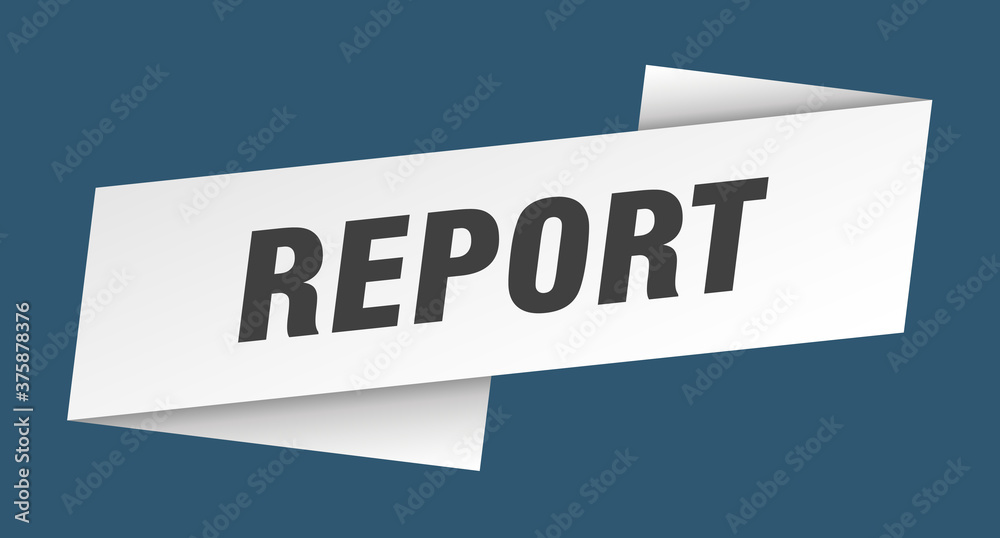 report banner template. ribbon label sign. sticker