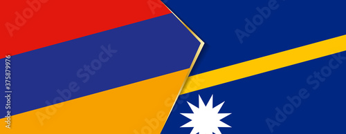 Armenia and Nauru flags, two vector flags.
