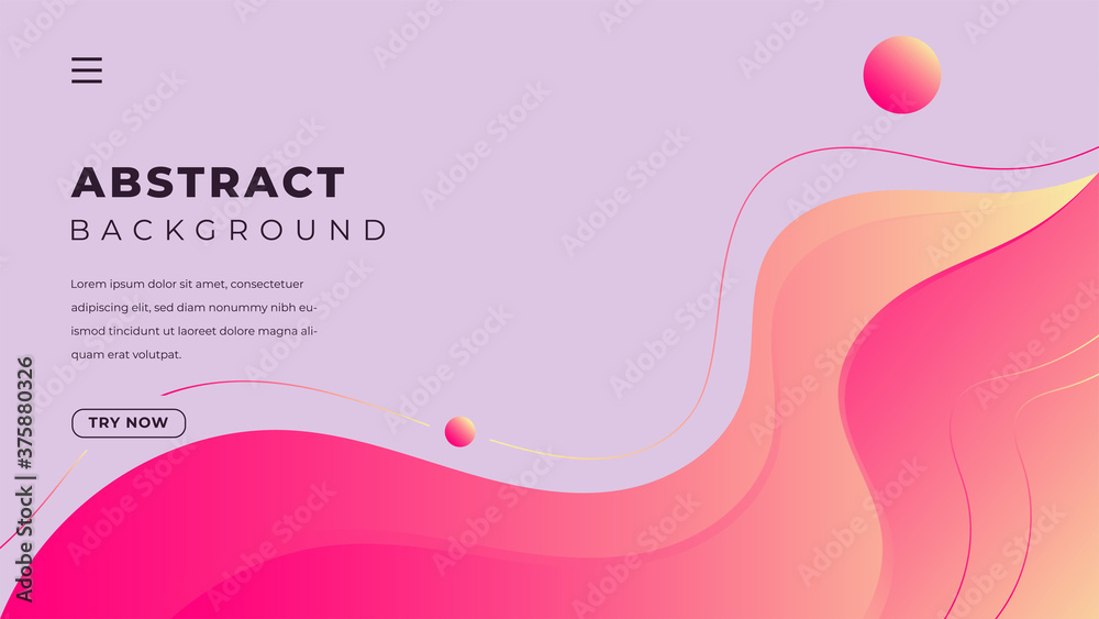 Colorful flow abstract background with fluid. Minimalist landing page design.