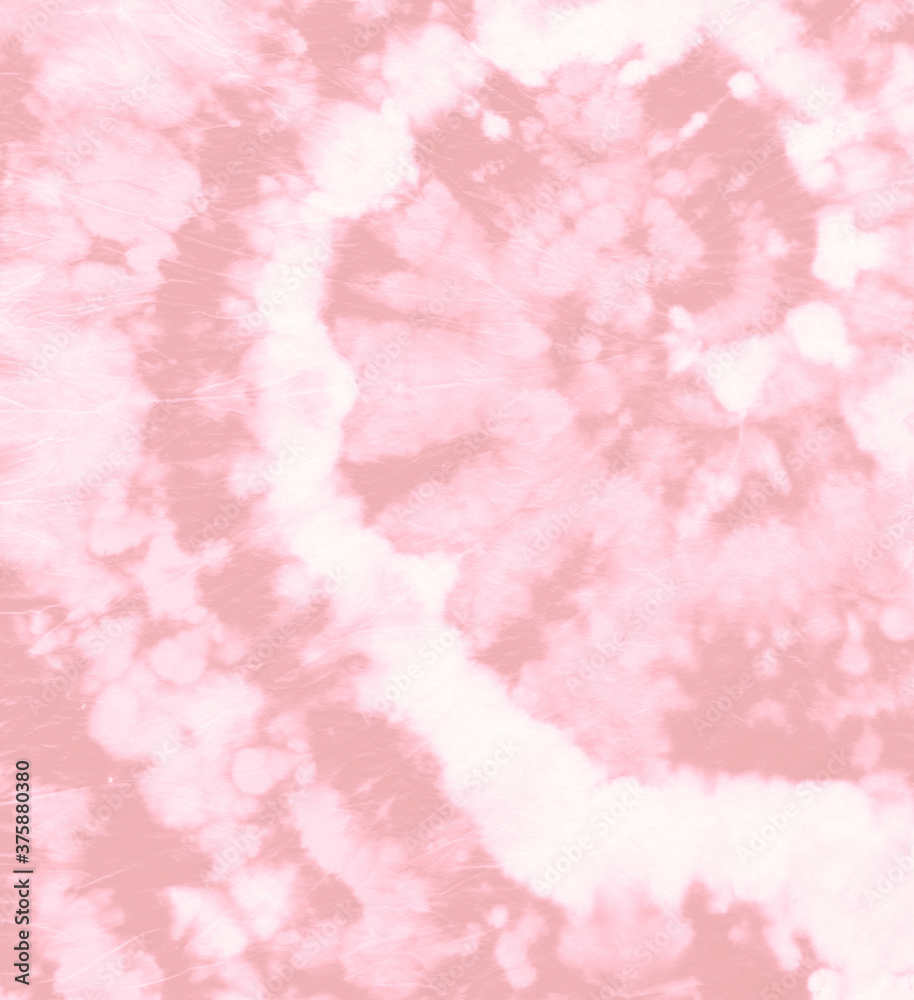 Pink Spiral Tie Dyed. Abstract Circle Background. 