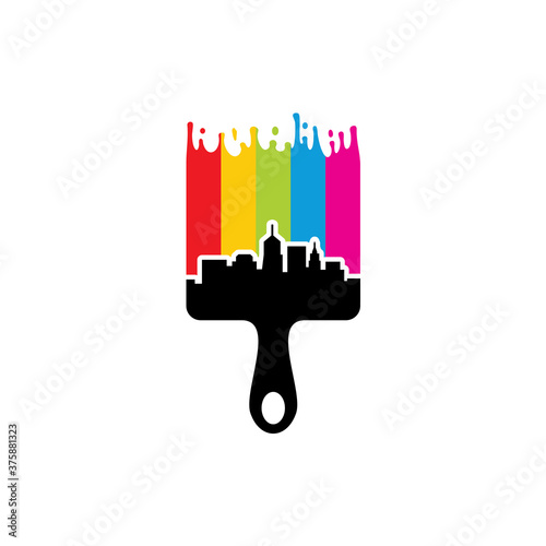 Paint City Logo Template Design Vector
