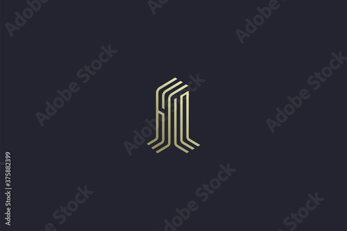 Luxury Gold Building Real Estate Logo