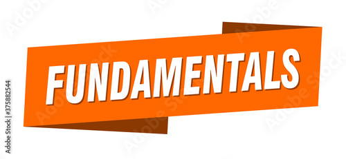 fundamentals banner template. ribbon label sign. sticker