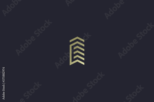 Luxury Gold Building Real Estate Logo