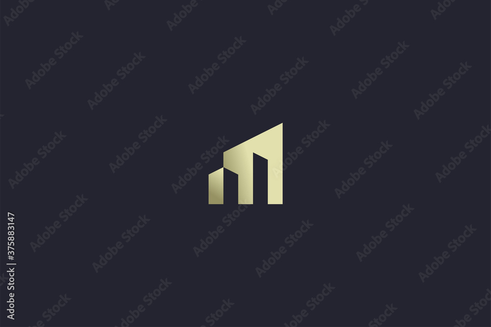 Luxury Gold Building Real Estate Logo Luxury Gold Building Real Estate Logo
