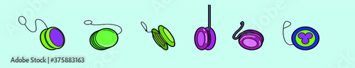 set of yoyo with various model. vector illustration