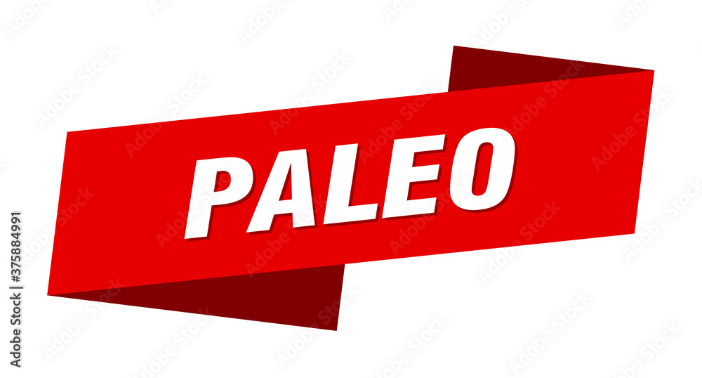 paleo banner template. ribbon label sign. sticker paleo banner template. ribbon label sign. sticker