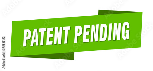 patent pending banner template. ribbon label sign. sticker