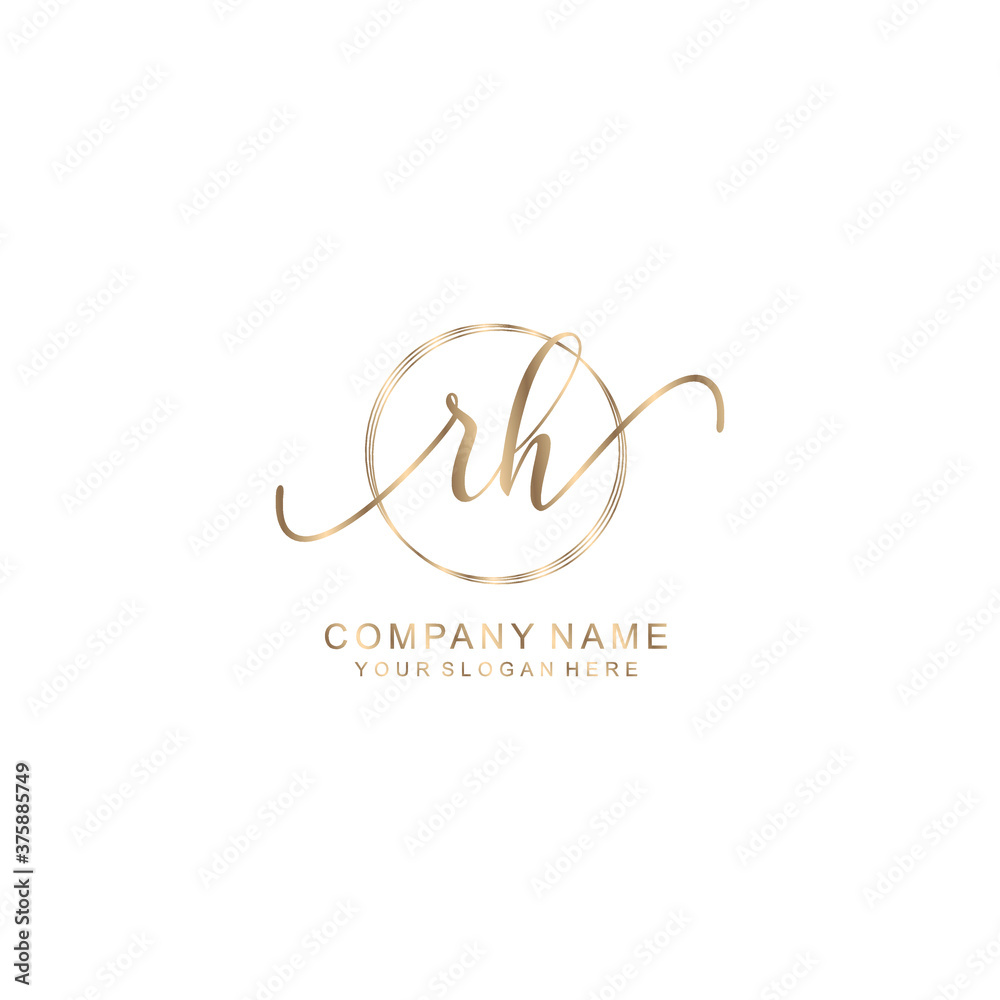 RH Initial handwriting logo template vector
RH Initial handwriting logo template vector