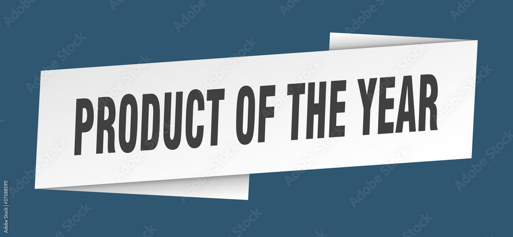 product of the year banner template. ribbon label sign. sticker