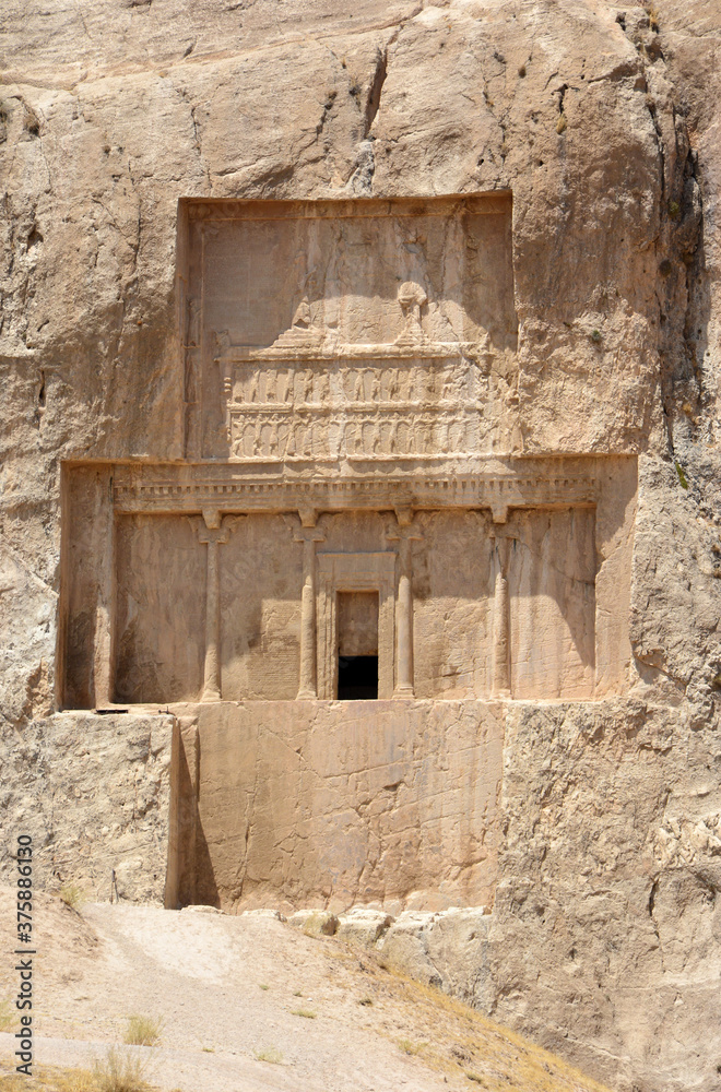 Tomb of Darius I (550–486 BC) in Naqsh-E Rostam,  Iran