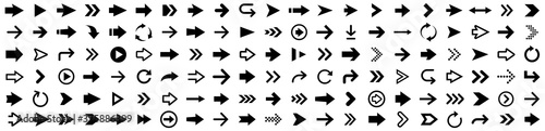 Arrow icon set. Arrow collection. Simple Arrows big set. Vector illustration