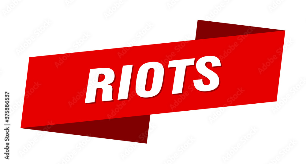 riots banner template. ribbon label sign. sticker riots banner template. ribbon label sign. sticker