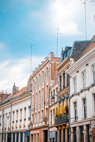 Street view of downtown in Lille, France