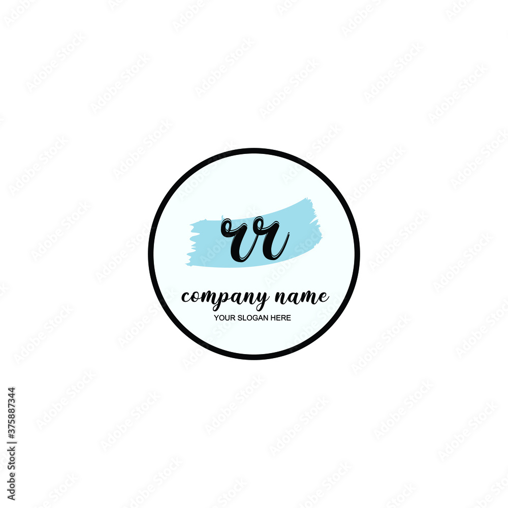 RR Initial handwriting logo template vector RR Initial handwriting logo template vector