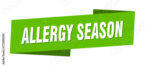 allergy season banner template. ribbon label sign. sticker