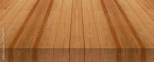 top wood table background used for display or montage your products © amonphan