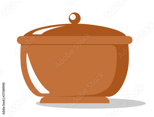 Clay pot with a lid