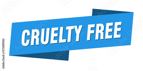 cruelty free banner template. ribbon label sign. sticker