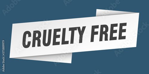 cruelty free banner template. ribbon label sign. sticker