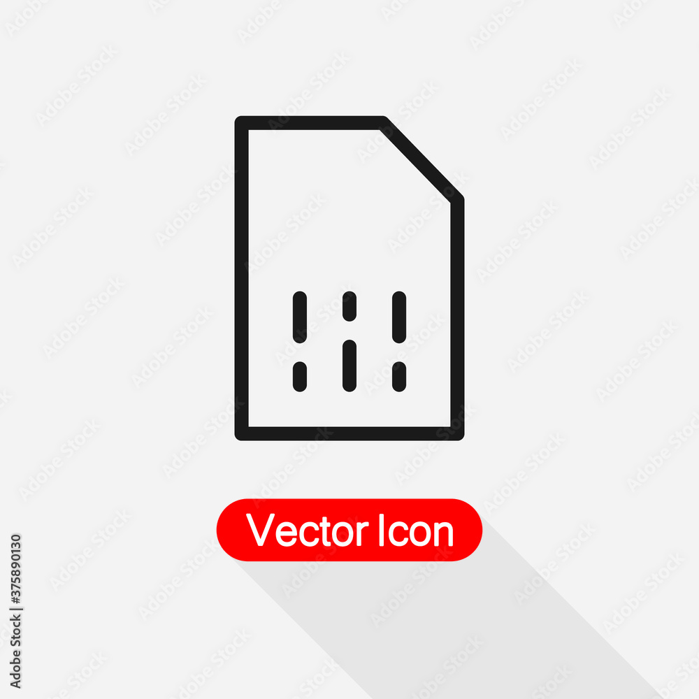 Sim Card Icon Vector Illustration Eps10