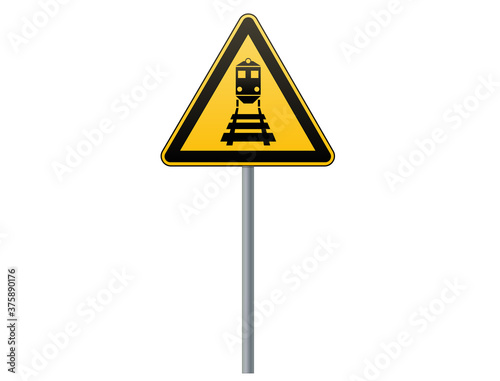 Signs about to cross the railroad crossing
