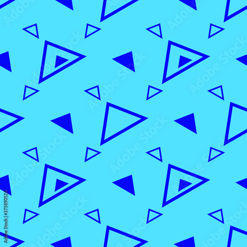 pattern of  blue triangles forming an ornament