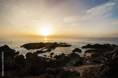 beautiful sunset in the Canary Islands