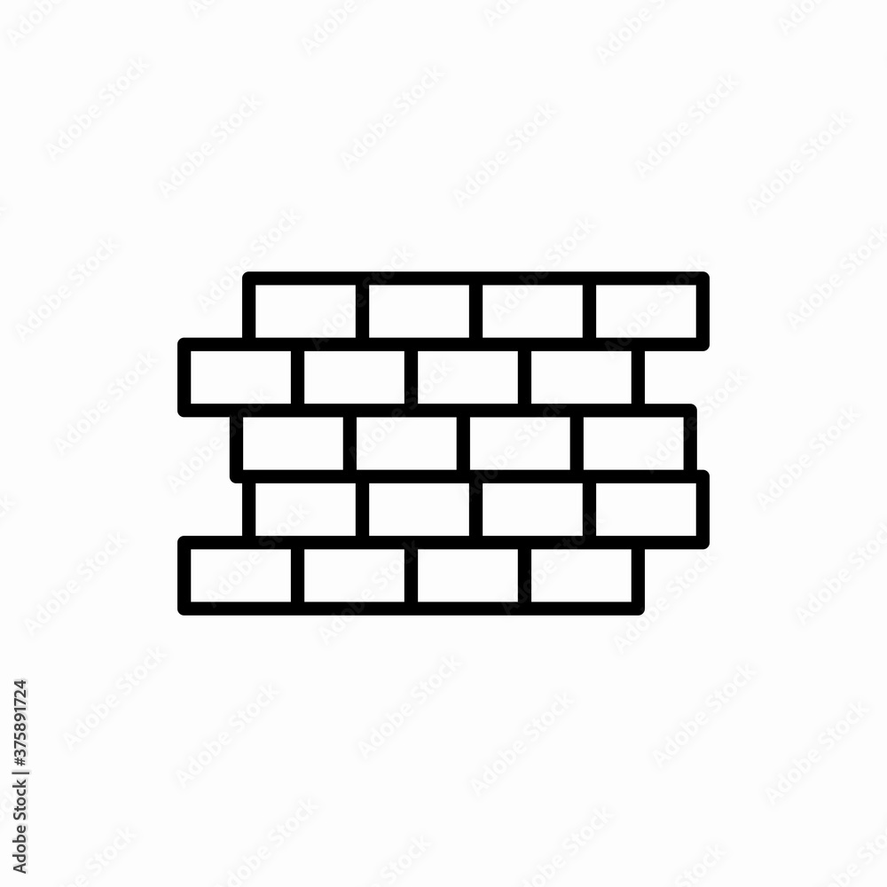 Outline wall icon.Wall vector illustration. Symbol for web and mobile Outline wall icon.Wall vector illustration. Symbol for web and mobile