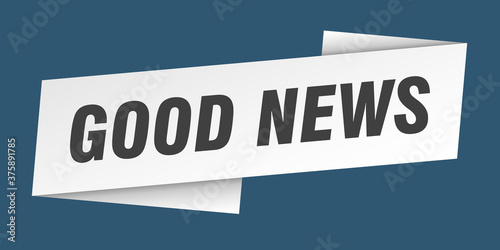 good news banner template. ribbon label sign. sticker