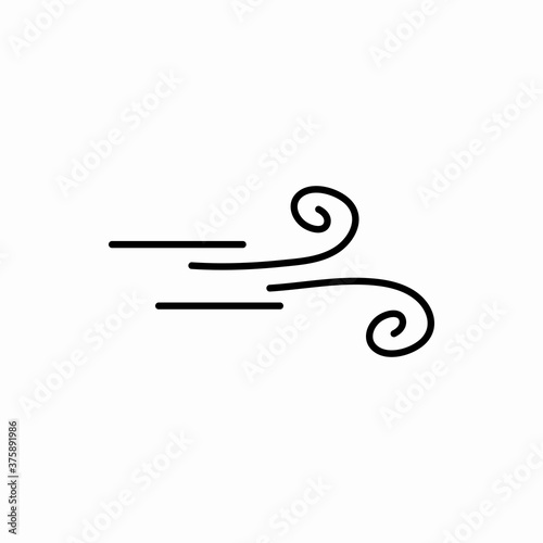 Outline wind icon.Wind vector illustration. Symbol for web and mobile
