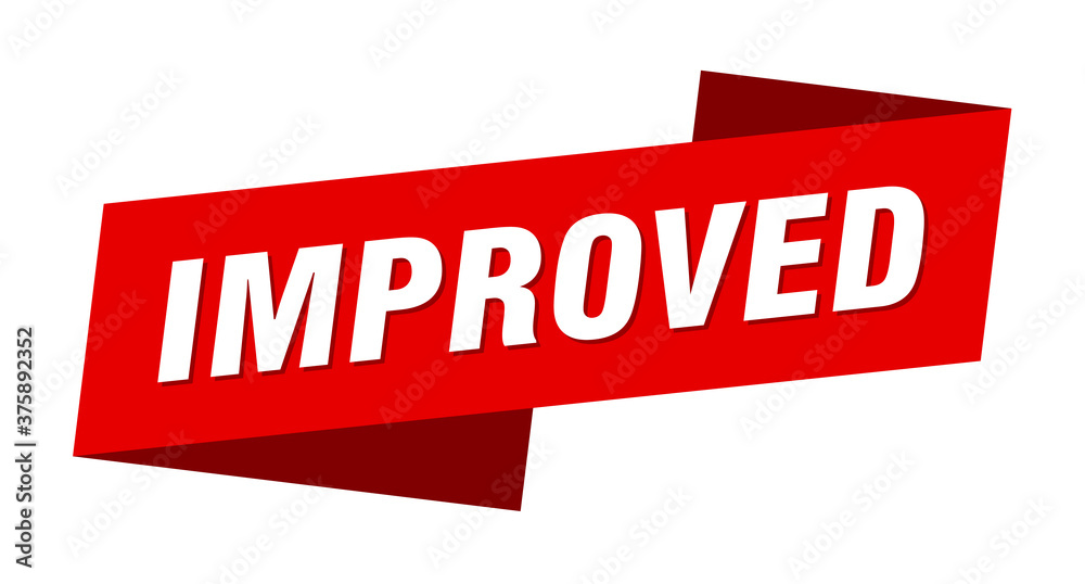 improved banner template. ribbon label sign. sticker improved banner template. ribbon label sign. sticker